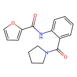 N-[2-(1-pyrrolidinylcarbonyl)phenyl]-2-furamide structure