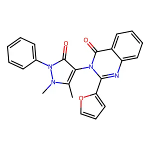 3-(1,5-Dimethyl-3-oxo-2-phenylpyrazol-4-yl)-2-(furan-2-yl)quinazolin-4-one structure