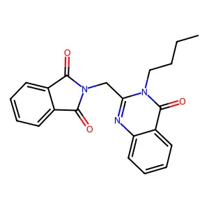 2-[(3-Butyl-4-oxoquinazolin-2-yl)methyl]isoindole-1,3-dione structure