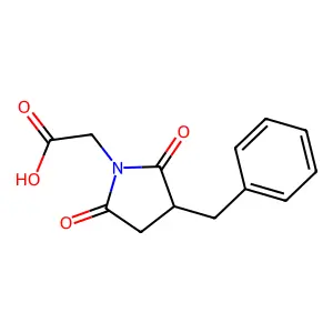(3-Benzyl-2,5-dioxo-pyrrolidin-1-yl)-acetic acid structure