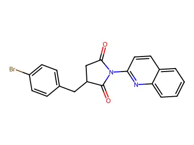 3-(4-Bromobenzyl)-1-(quinolin-2-yl)pyrrolidine-2,5-dione structure