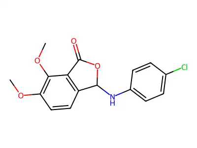 3-(4-Chloro-phenylamino)-6,7-dimethoxy-3H-isobenzofuran-1-one structure