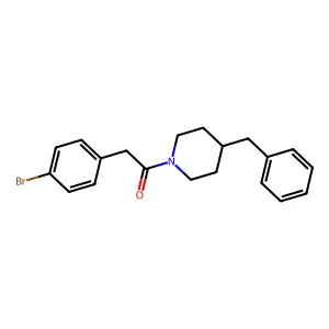 1-(4-Benzylpiperidin-1-yl)-2-(4-bromophenyl)ethanone structure
