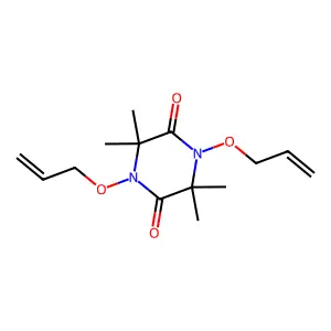 3,3,6,6-Tetramethyl-1,4-bis(prop-2-enoxy)piperazine-2,5-dione structure