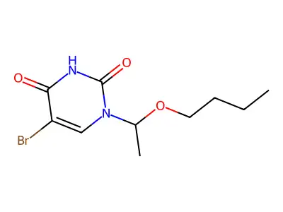 5-Bromo-1-(1-butoxyethyl)pyrimidine-2,4-dione structure