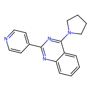 2-Pyridin-4-yl-4-(1-pyrrolidinyl)quinazoline structure