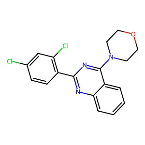 4-[2-(2,4-Dichlorophenyl)quinazolin-4-yl]morpholine structure