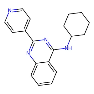 N-cyclohexyl-2-(pyridin-4-yl)quinazolin-4-amine structure