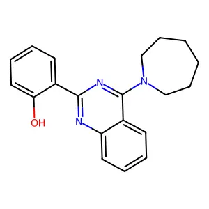 2-[4-(Azepan-1-ium-1-yl)quinazolin-2-yl]phenolate structure