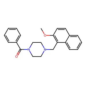 [4-[(2-Methoxynaphthalen-1-yl)methyl]piperazin-1-yl]-phenylmethanone structure