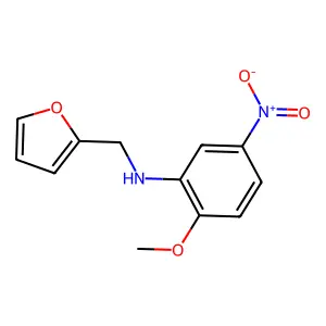 N-(furan-2-ylmethyl)-2-methoxy-5-nitroaniline structure