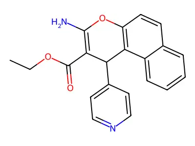 ethyl 3-amino-1-(pyridin-4-yl)-1H-benzo[f]chromene-2-carboxylate structure