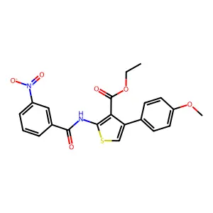 Ethyl 4-(4-methoxyphenyl)-2-[(3-nitrobenzoyl)amino]thiophene-3-carboxylate structure
