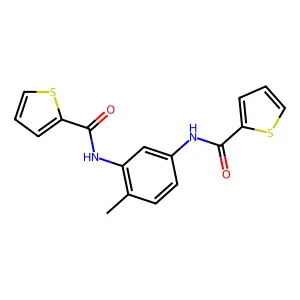 N-{2-methyl-5-[(2-thienylcarbonyl)amino]phenyl}-2-thiophenecarboxamide structure