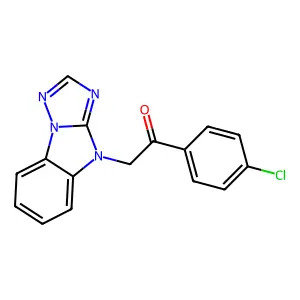 1-(4-Chlorophenyl)-2-([1,2,4]triazolo[1,5-a]benzimidazol-4-yl)ethanone structure
