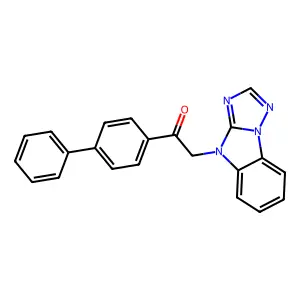 1-(4-Phenylphenyl)-2-([1,2,4]triazolo[1,5-a]benzimidazol-4-yl)ethanone structure