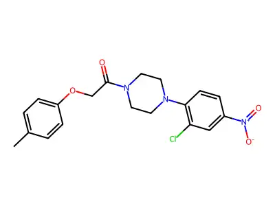 1-[4-(2-Chloro-4-nitrophenyl)piperazin-1-yl]-2-(4-methylphenoxy)ethanone structure