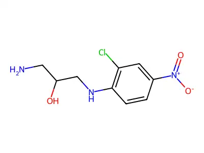 1-Amino-3-[(2-chloro-4-nitrophenyl)amino]propan-2-ol structure