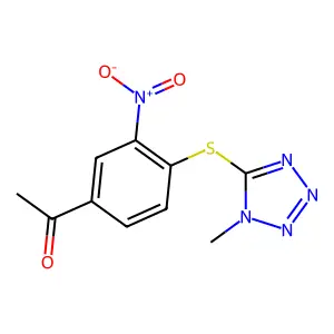 1-[4-(1-Methyltetrazol-5-yl)sulfanyl-3-nitrophenyl]ethanone structure