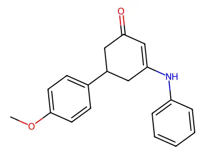 5-(4-Methoxyphenyl)-3-(phenylamino)cyclohex-2-en-1-one structure