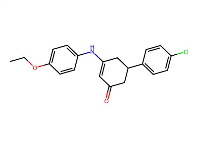 5-(4-Chlorophenyl)-3-(4-ethoxyanilino)-2-cyclohexen-1-one structure