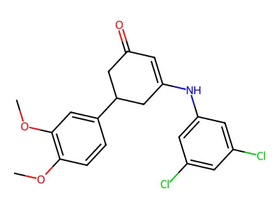 3-(3,5-Dichloroanilino)-5-(3,4-dimethoxyphenyl)-2-cyclohexen-1-one structure