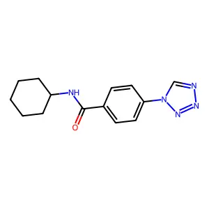 N-cyclohexyl-4-(tetrazol-1-yl)benzamide structure