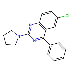 6-Chloro-4-phenyl-2-(pyrrolidin-1-yl)quinazoline structure