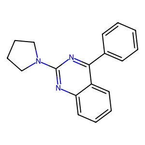 4-Phenyl-2-(pyrrolidin-1-yl)quinazoline structure