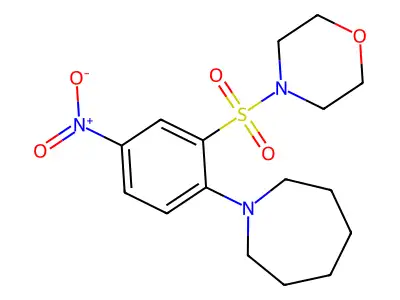 1-[2-(Morpholin-4-ylsulfonyl)-4-nitrophenyl]azepane structure