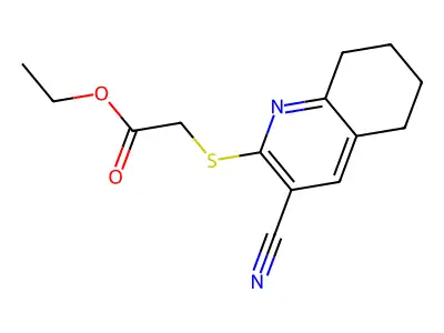 Ethyl 2-[(3-cyano-5,6,7,8-tetrahydroquinolin-2-yl)sulfanyl]acetate structure