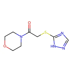 1-(morpholin-4-yl)-2-(1H-1,2,4-triazol-3-ylsulfanyl)ethanone structure