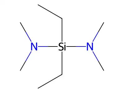 Bis(dimethylamino)diethylsilane structure
