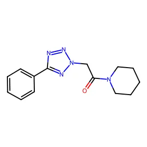 2-(5-Phenyltetrazol-2-yl)-1-piperidin-1-ylethanone structure
