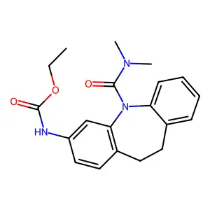 ethyl (5-(dimethylcarbamoyl)-10,11-dihydro-5H-dibenzo[b,f]azepin-3-yl)carbamate structure