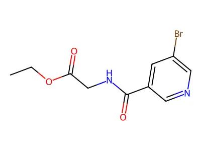 Ethyl 2-(5-bromonicotinamido)acetate structure