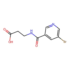 3-[(5-Bromo-pyridine-3-carbonyl)-amino]-propionic acid structure
