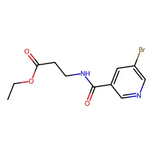 ethyl N-[(5-bromopyridin-3-yl)carbonyl]-beta-alaninate structure