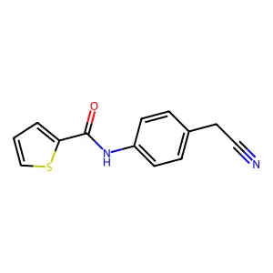 N-[4-(cyanomethyl)phenyl]thiophene-2-carboxamide structure