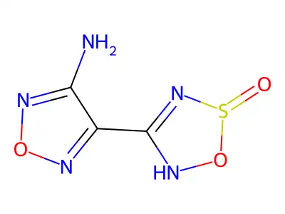4-(2-oxo-5H-1,2,3,5-oxathiadiazol-4-yl)-1,2,5-oxadiazol-3-amine structure
