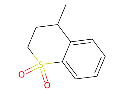 2H-1-Benzothiopyran, 3,4-dihydro-4-methyl-, 1,1-dioxide structure