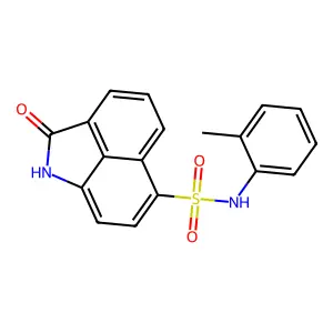 N-(2-methylphenyl)-2-oxo-1,2-dihydrobenzo[cd]indole-6-sulfonamide structure