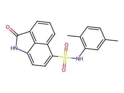 N-(2,5-dimethylphenyl)-2-oxo-1,2-dihydrobenzo[cd]indole-6-sulfonamide structure