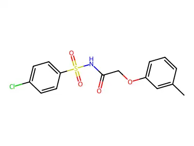 N-[(4-Chlorophenyl)sulfonyl]-2-(3-methylphenoxy)acetamide structure