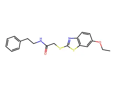 2-[(6-Ethoxy-1,3-benzothiazol-2-yl)sulfanyl]-N-(2-phenylethyl)acetamide structure