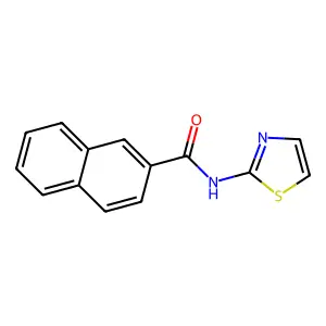 N-(1,3-thiazol-2-yl)naphthalene-2-carboxamide structure