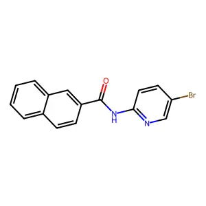N-(5-bromopyridin-2-yl)naphthalene-2-carboxamide structure