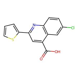 6-Chloro-2-(thiophen-2-yl)quinoline-4-carboxylic acid structure