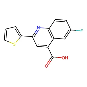 6-Fluoro-2-thiophen-2-yl-quinoline-4-carboxylic acid structure