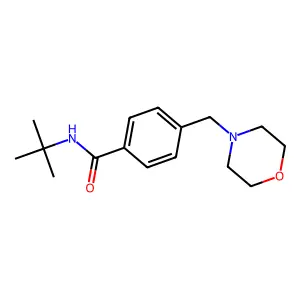 N-tert-butyl-4-(morpholin-4-ylmethyl)benzamide structure